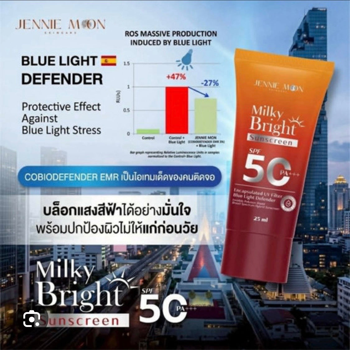 Jennie Moon Milky Bright Sun Screen 50 spf pa+++