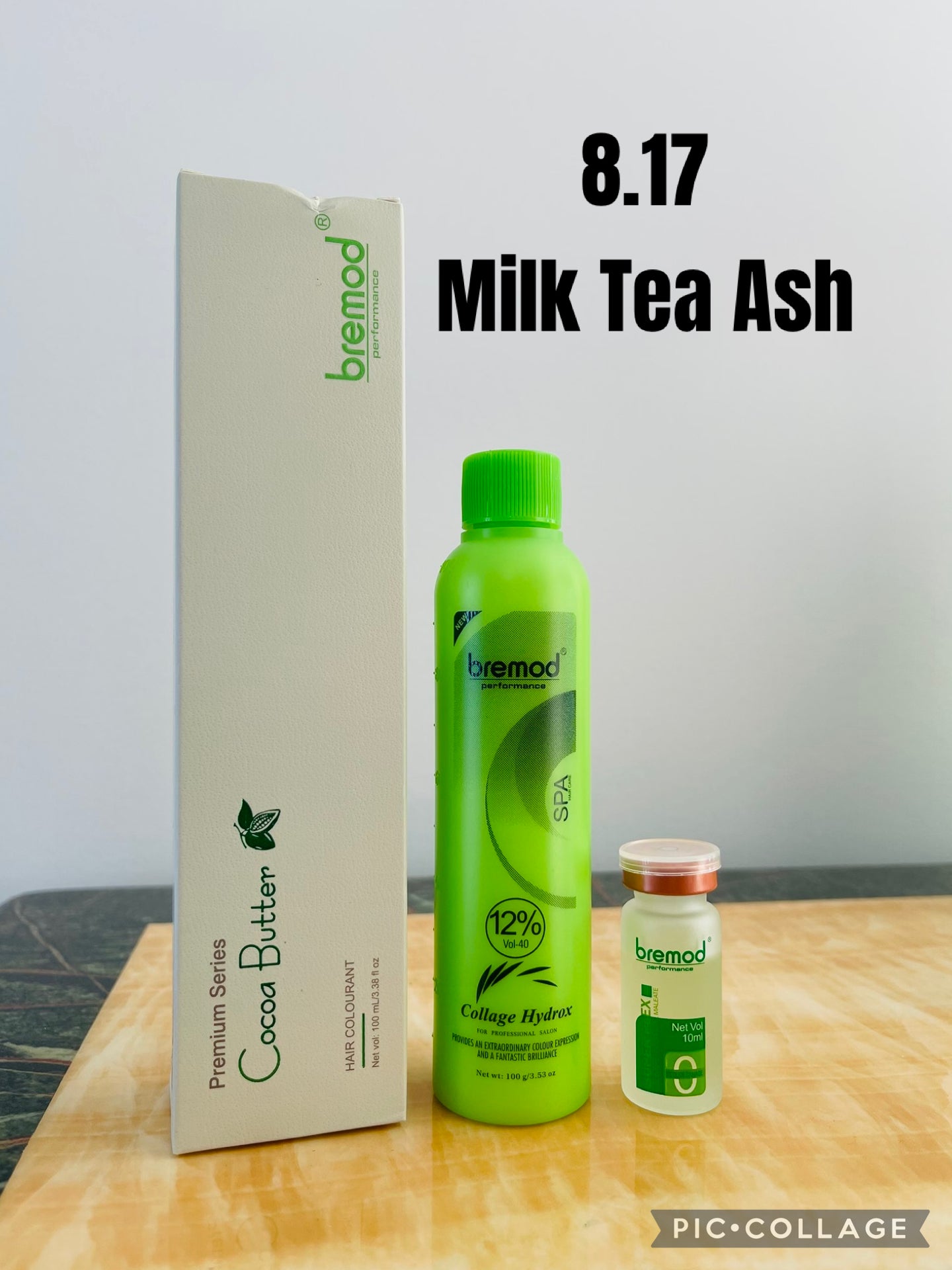 Bremod 8.17 Milk Tea Ash Set with 12% oxidant cream