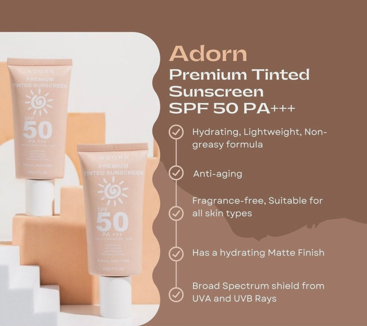 Adorn Premium Tinted Sunscreen