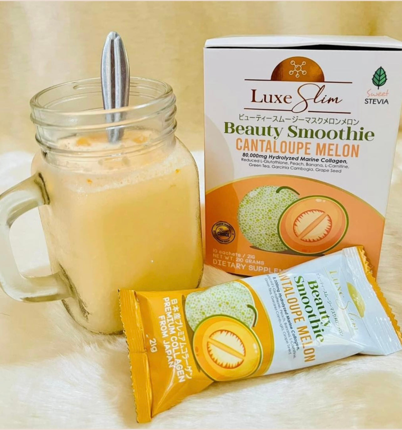 Luxe Slim Beauty Cantaloupe Melon smoothie