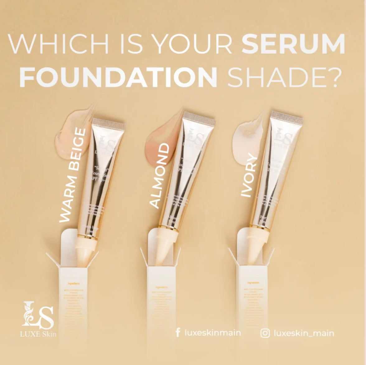 Luxe Skin Serum Foundation Ivory Travel size 10ml