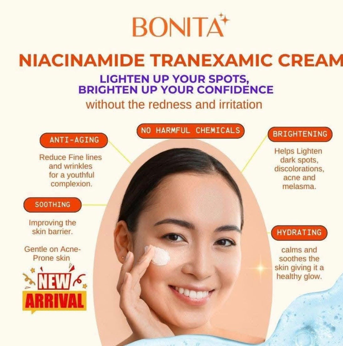 Bonita Niacinamide Tranexamic Brightening Spot Cream 50g