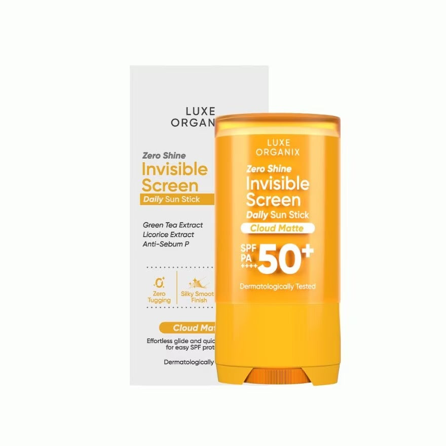 Luxe Organix zero shine invisible screen daily sun stick