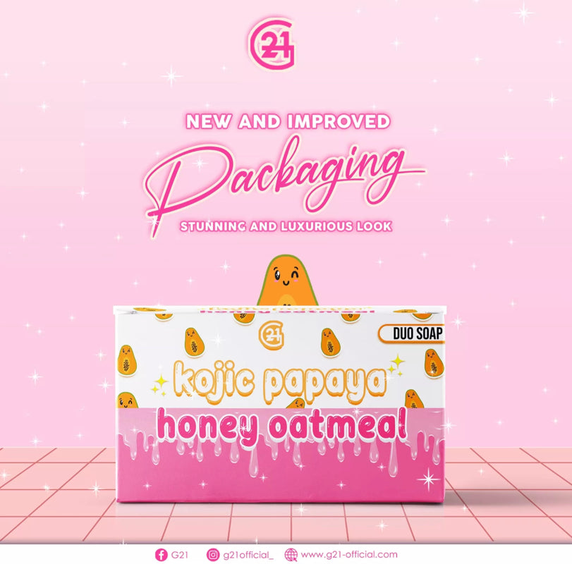 G21 Duo Kojic Papaya Honey Oatmeal Soap