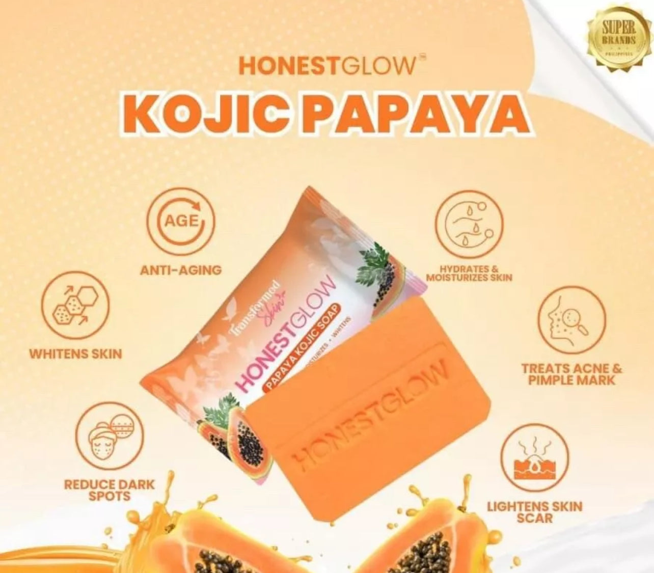 HonestGlow Papaya Kojic Soap 70g