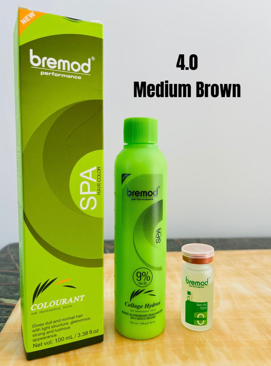 Bremod 4.0 Medium Brown Set with 9% oxidant cream