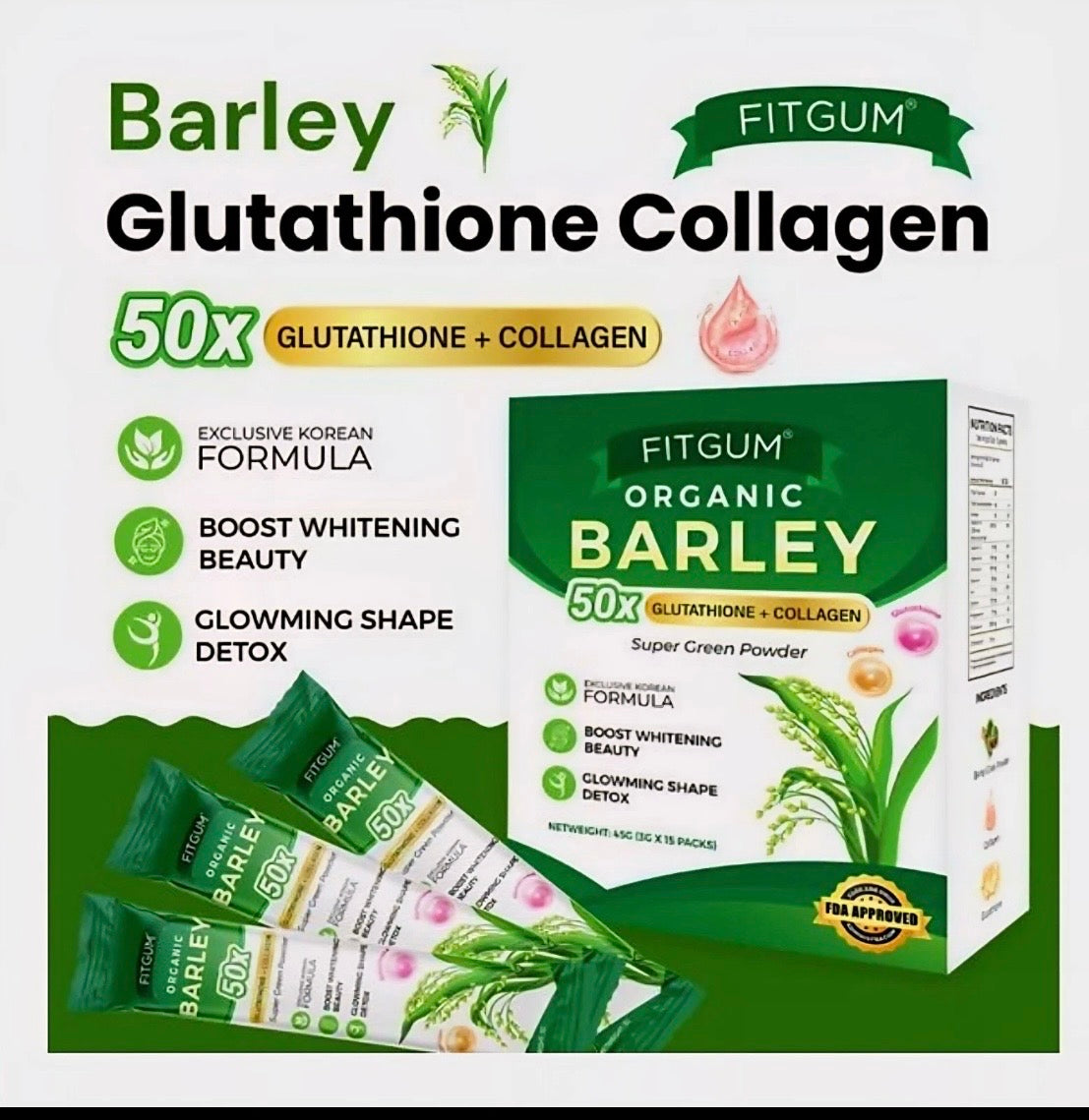 Fitgum Organic Barley with Glutathione +Collagen