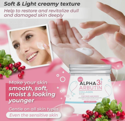 Alpha 3 plus Arbutin Collogen Scrub