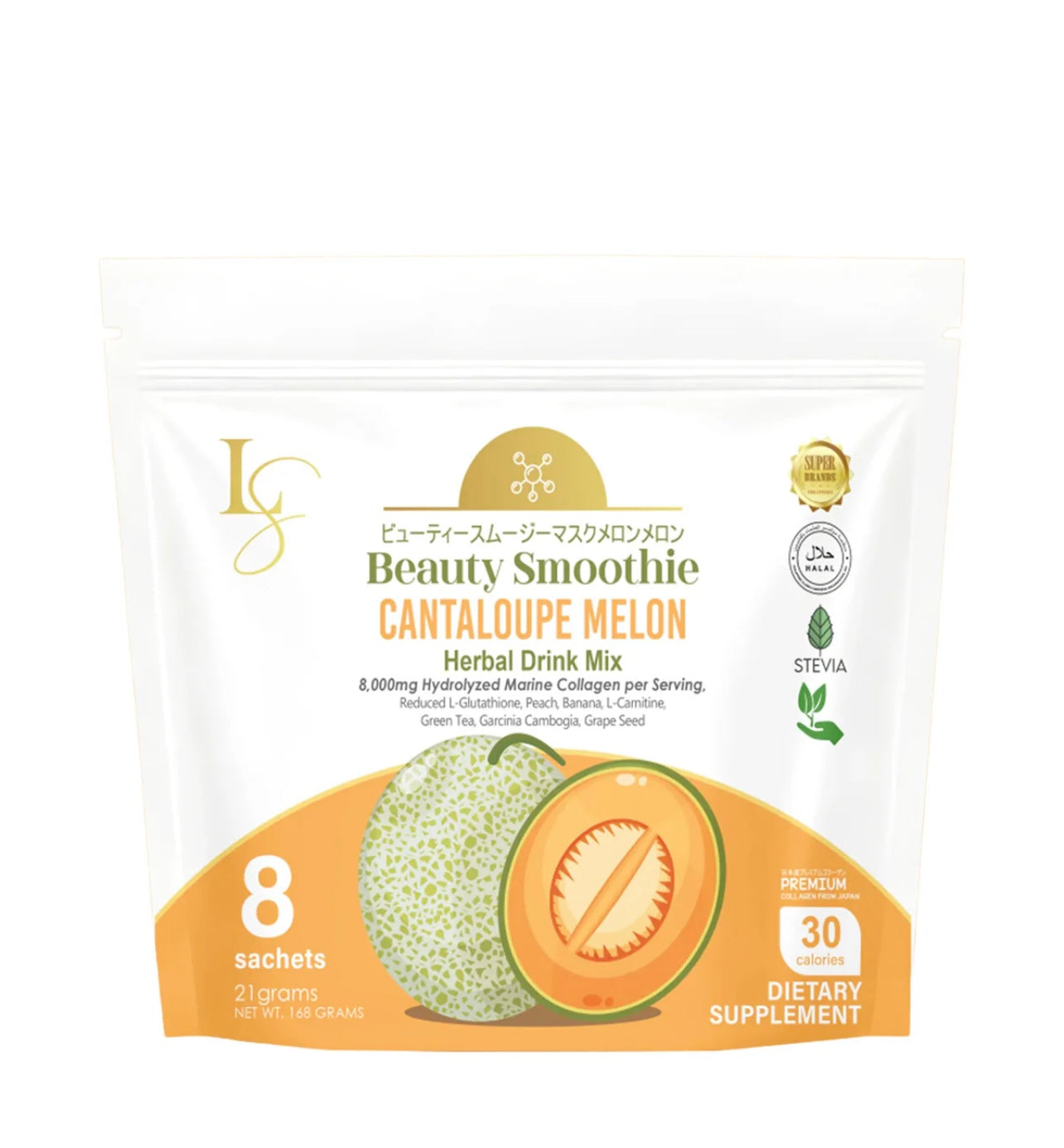 Luxe Slim Beauty Smoothie Cantaloupe Melon 8 sachets