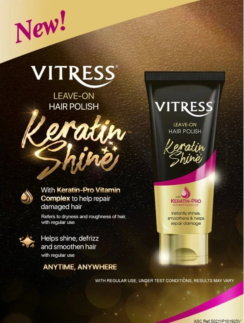 Vitress Leave On Hair Polish Keratin Shine 100ml