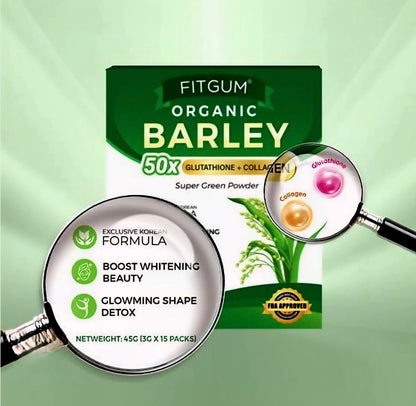 Fitgum Organic Barley with Glutathione +Collagen