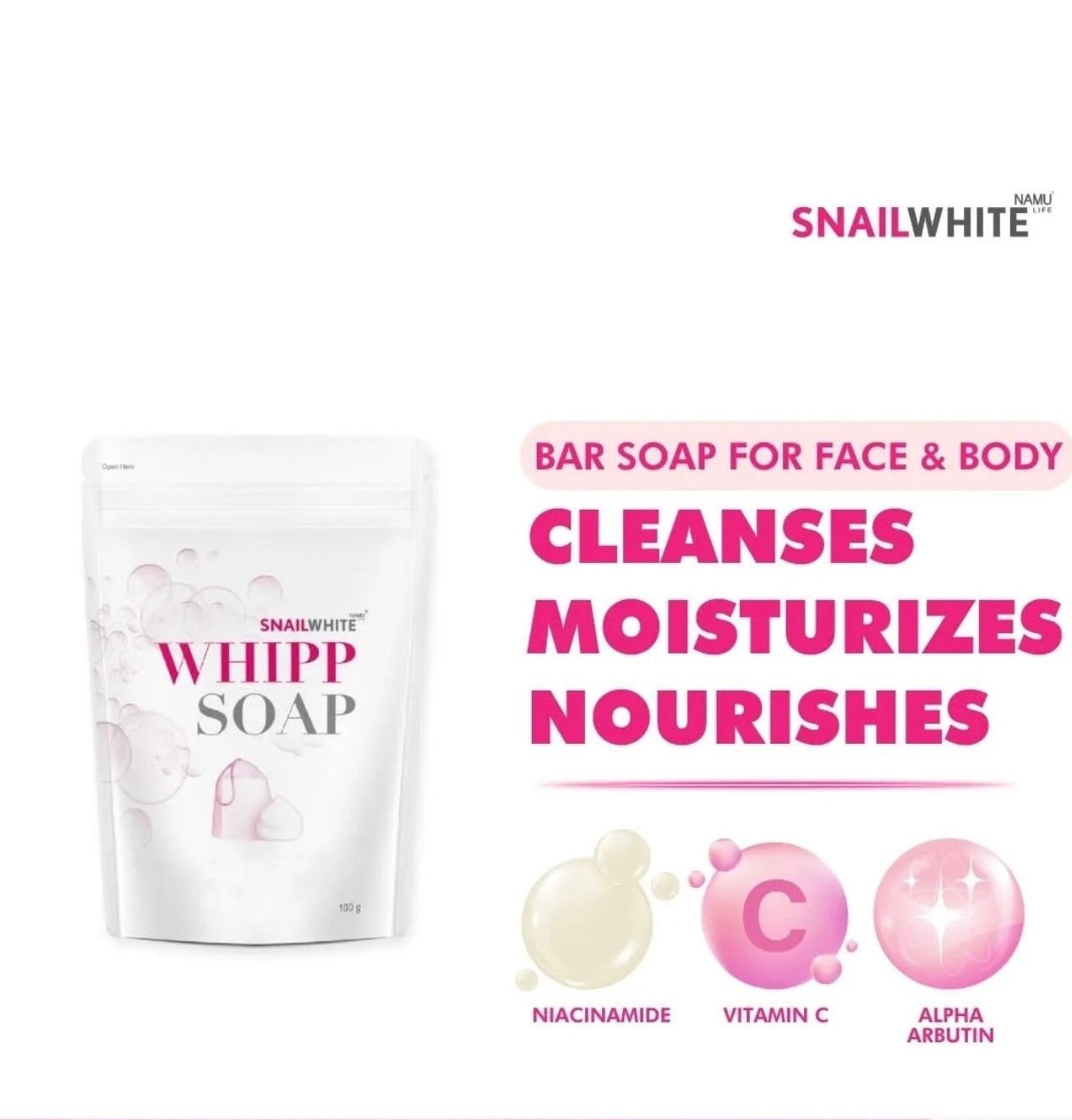 Snail White Whipp Soap 80g