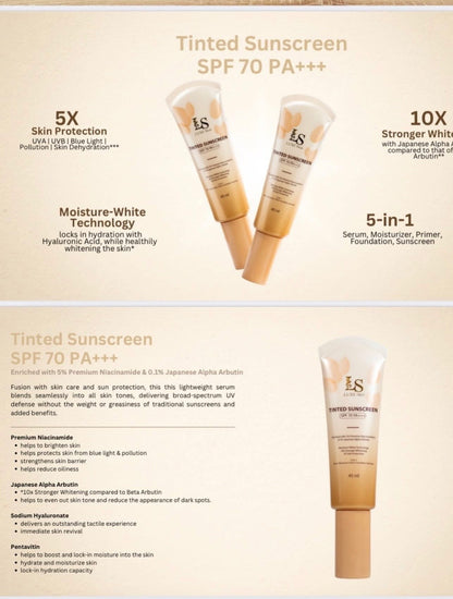 Luxe Skin Tinted Suncreen spf 70 pa+++