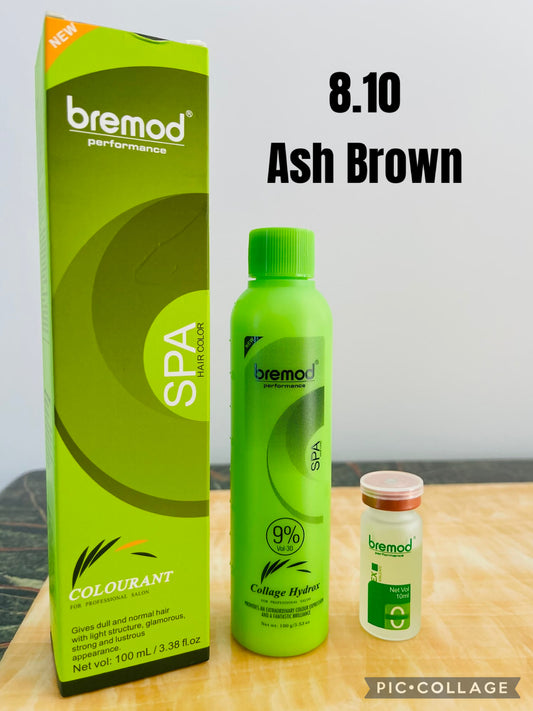 Bremod 8.10 Ash Brown Set with 9% oxidant cream