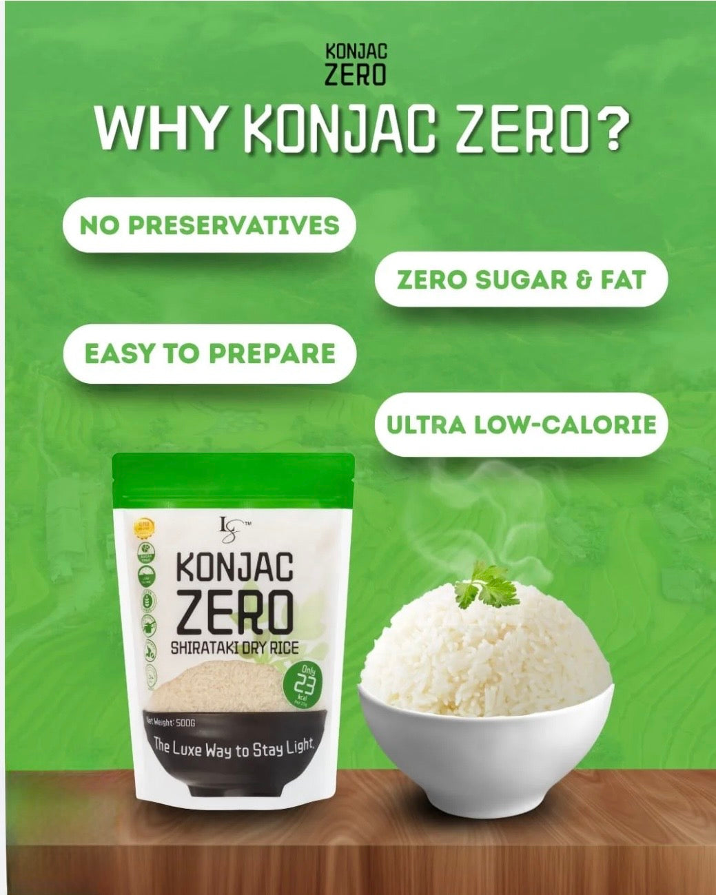 Kojac Shirataki Dry Rice 500g