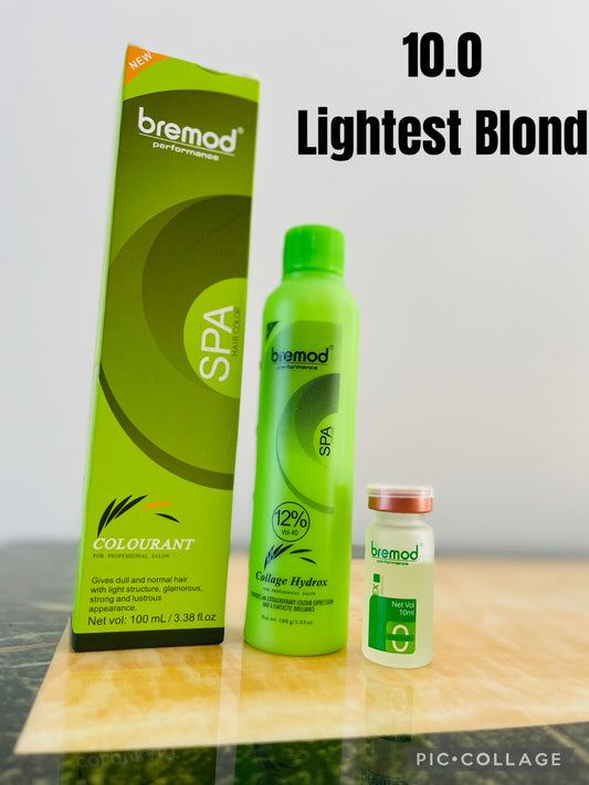 Bremod 10.0 Lightest Blond Set with 12% oxidant cream