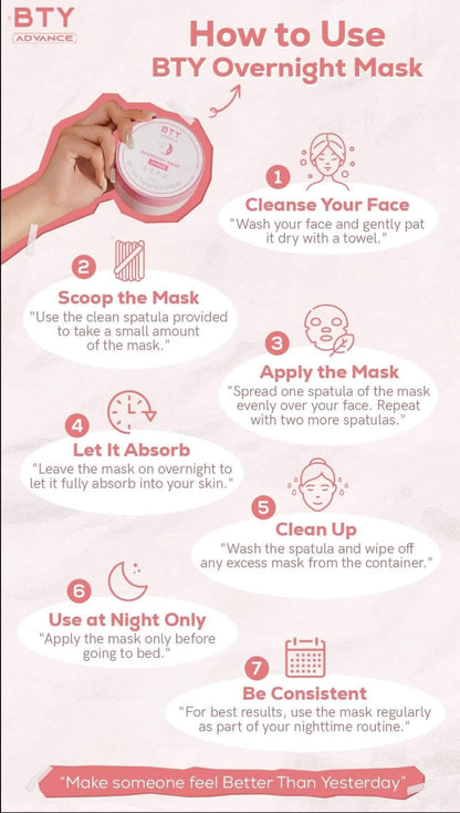 BTY Duo Set Instaglow Tone Up Cream & Overnight Mask