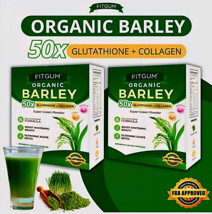 Fitgum Organic Barley with Glutathione +Collagen