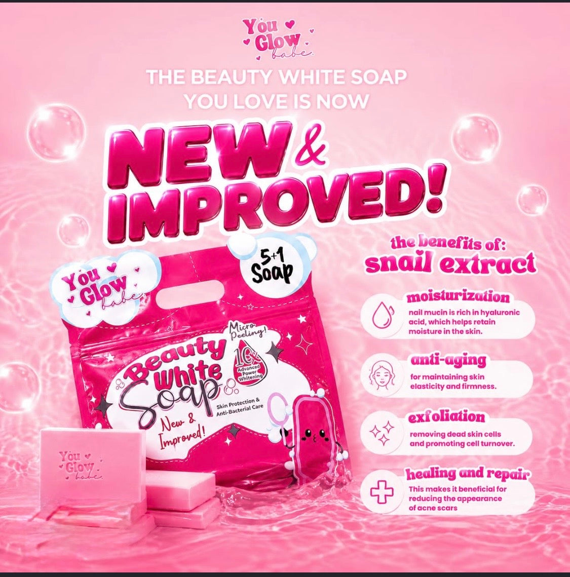 You Glow Babe Beauty White Soap 5 pcs