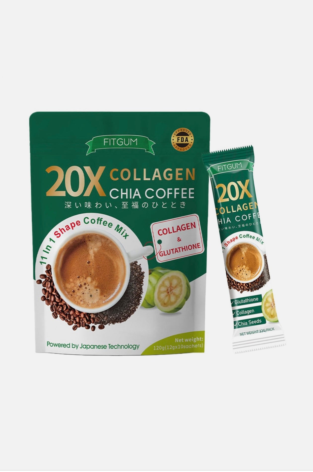 Fıtgum Collagen Chia Coffee Mix