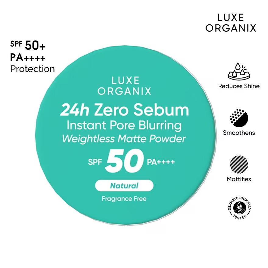 Luxe Organix 24H Zero Sebum Instant pore blurring weightless matte power natural