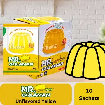 Mr.Gulaman unflavored jelly powder 10 pcs YELLOW