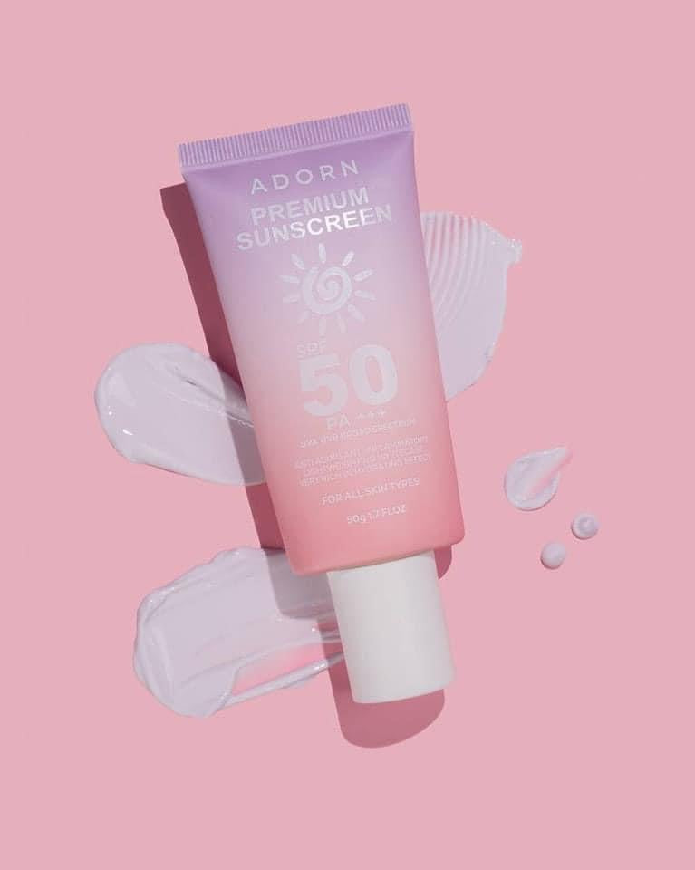 Adorn Premium Sunscreen SPF 50+++ UVA/UVB Broad Spectrum 50g