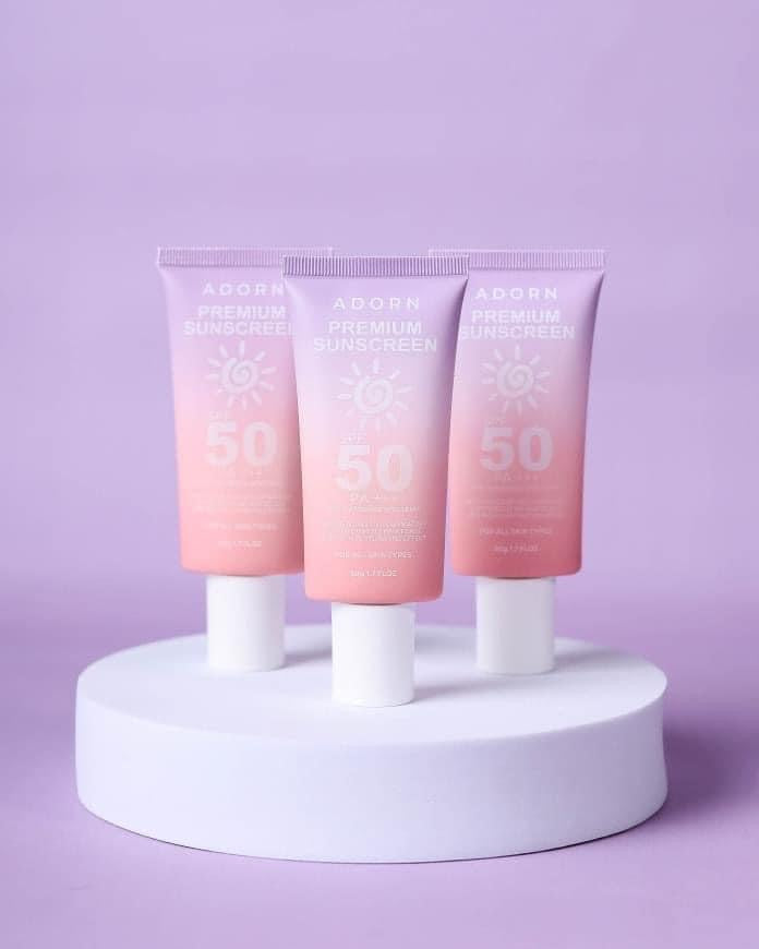 Adorn Premium Sunscreen SPF 50+++ UVA/UVB Broad Spectrum 50g