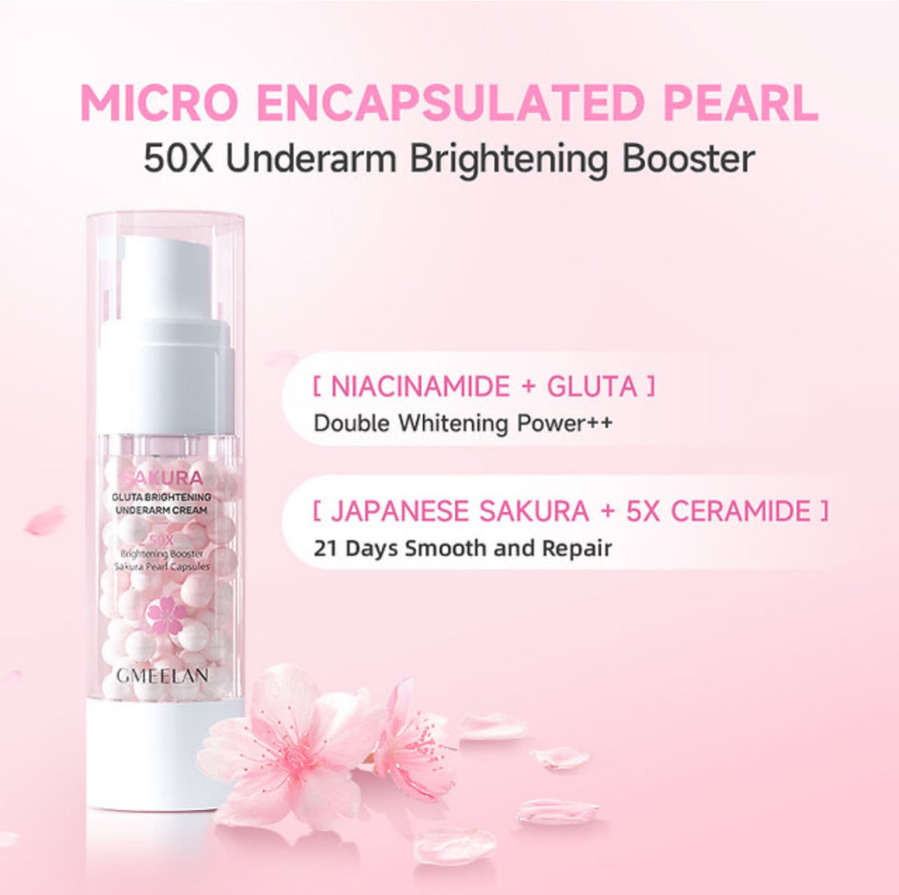 Gmeelan Gluta Brightening Underarm Cream 30g