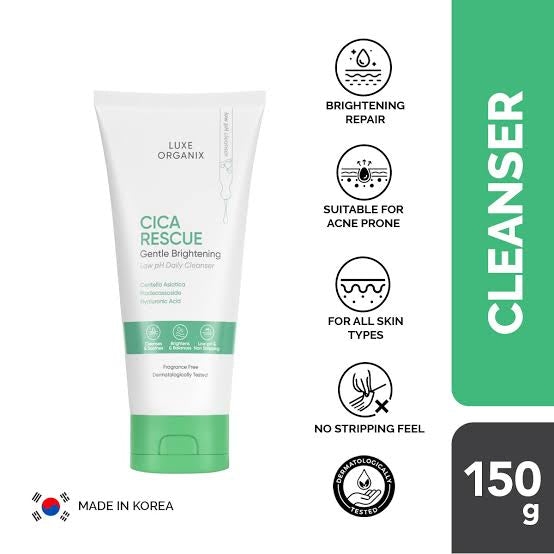 Luxe Organix Cica Rescue Gentle Brightening Cleanser
